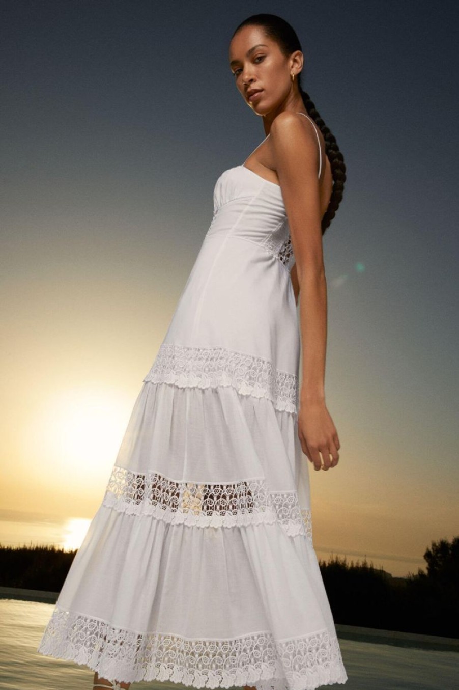 Women CHARO RUIZ IBIZA Dresses | Charo Ruiz Ibiza Marisa Long Dress In White