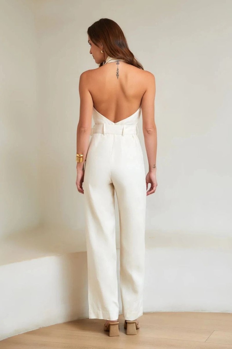 Women HEVRON Jumpsuits & Rompers | Hevron Amara Jumpsuit In Ivory