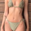 Women BANANHOT Swimwear & Coverups | Bananhot Chain Bikini Top In Olive Green