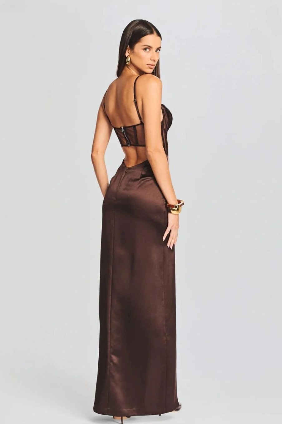 Women RETROFETE Dresses | Retrofete Rosa Dress In Dark Chocolate