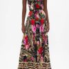 Women CAMILLA Dresses | Camilla Long Dress W/Tie Front In Reservation For Love