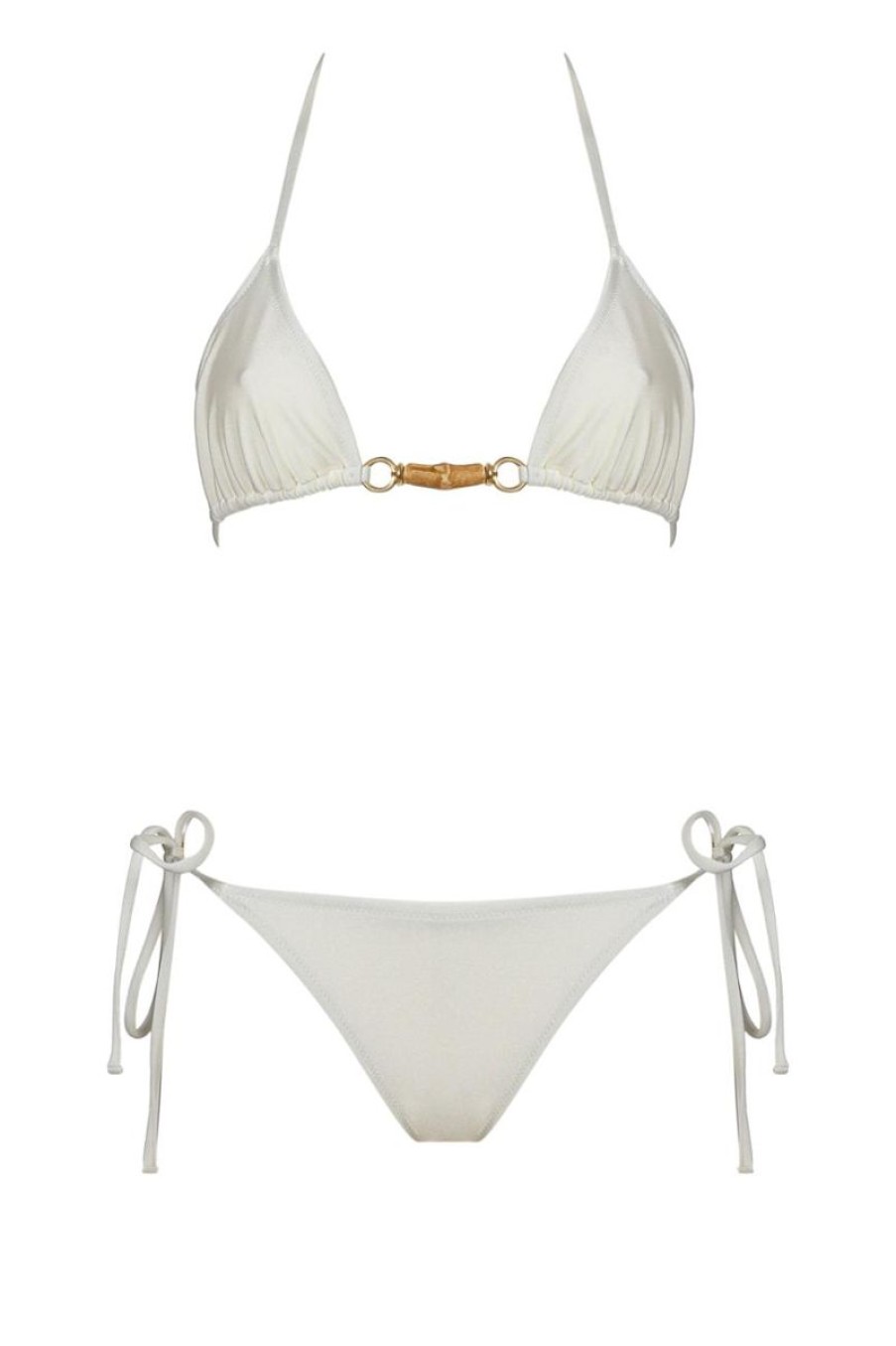 Women SHANI SHEMER Swimwear & Coverups | Shani Shemer Jade Bikini Top In Cream