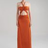 Women MAYGEL CORONEL Dresses | Maygel Coronel Migramah Dress In Orange Ochre