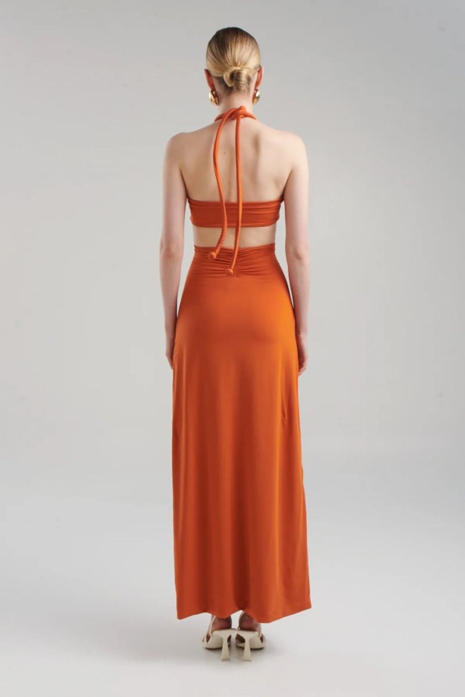 Women MAYGEL CORONEL Dresses | Maygel Coronel Migramah Dress In Orange Ochre