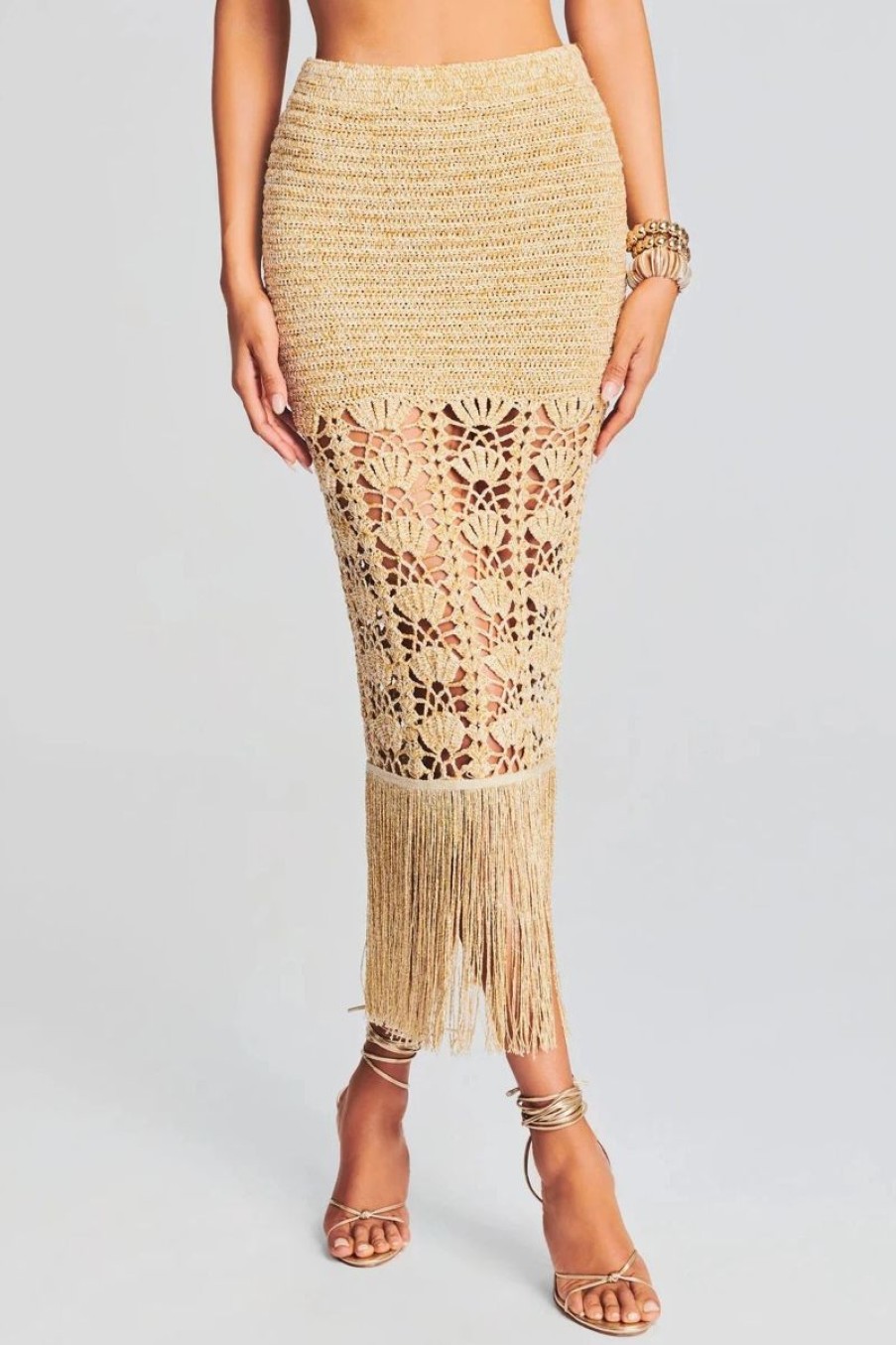 Women RETROFETE Sets | Retrofete Naida Skirt In Gold