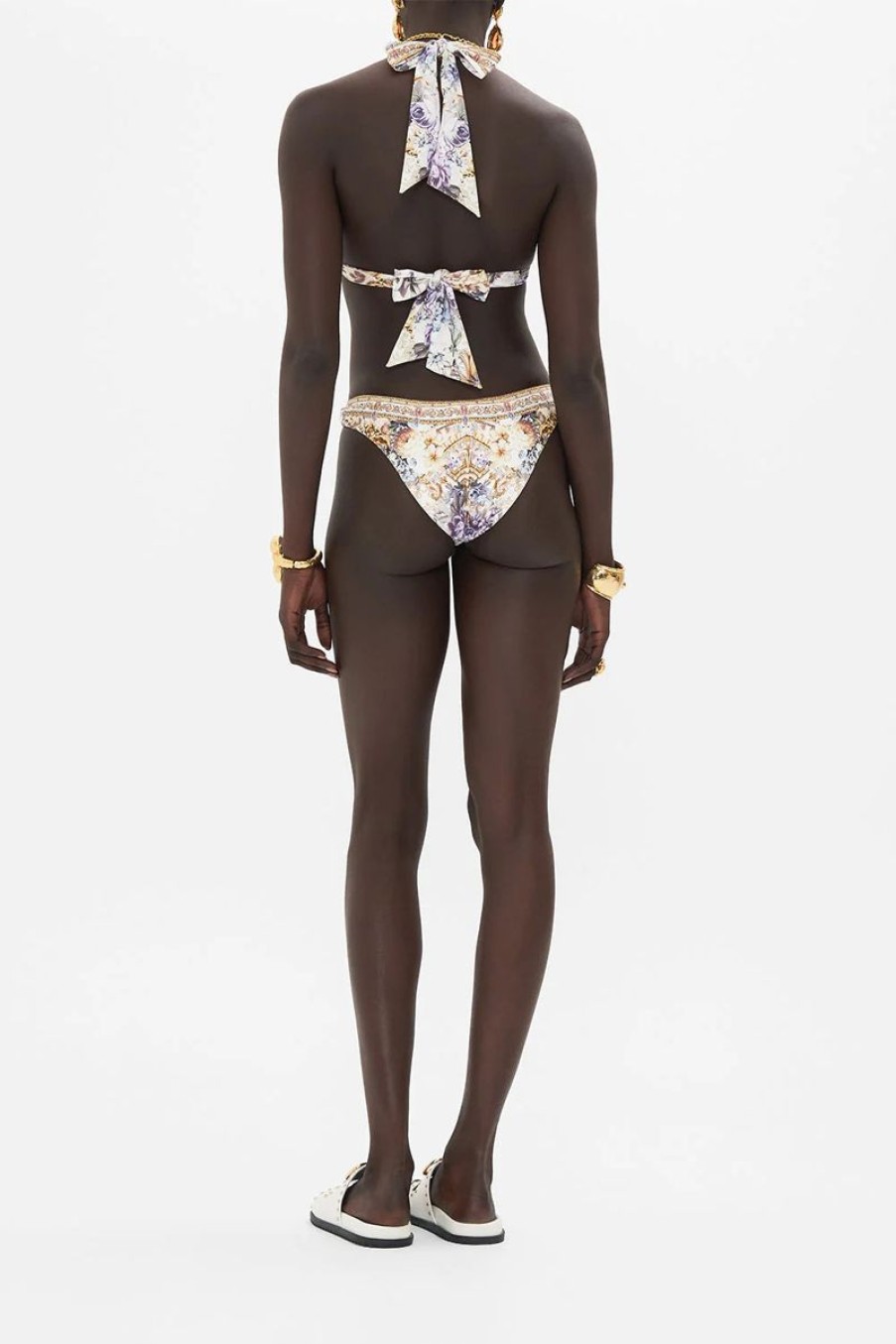 Women CAMILLA Swimwear & Coverups | Camilla Soft Tie Bikini With Trim In Palazzo Play Date