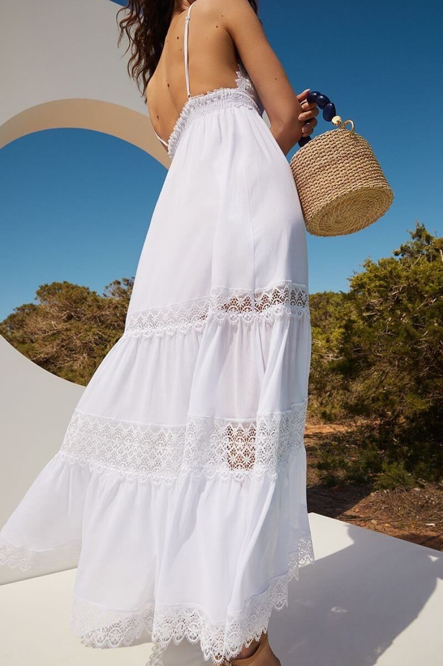 Women CHARO RUIZ IBIZA Dresses | Charo Ruiz Ibiza Geneva Long Dress In White