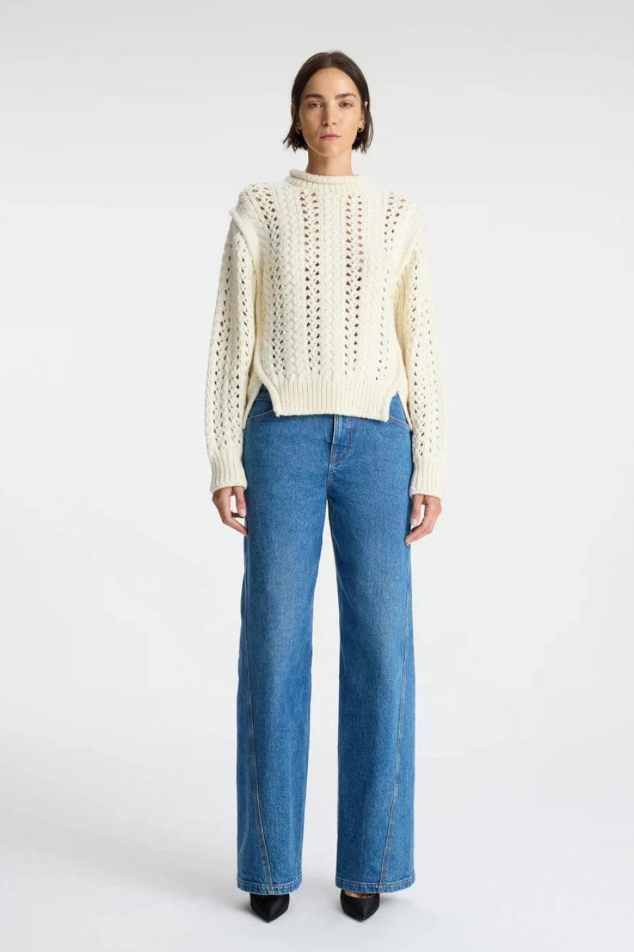 Women A.L.C. Sweaters & Knits | A.L.C. Chandler Wool Sweater In Off White