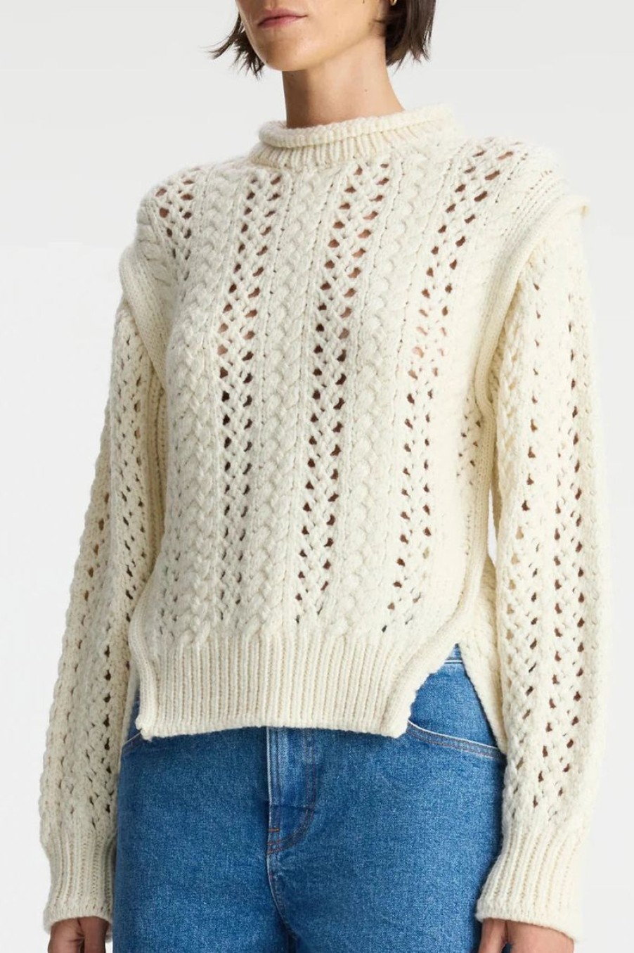 Women A.L.C. Sweaters & Knits | A.L.C. Chandler Wool Sweater In Off White