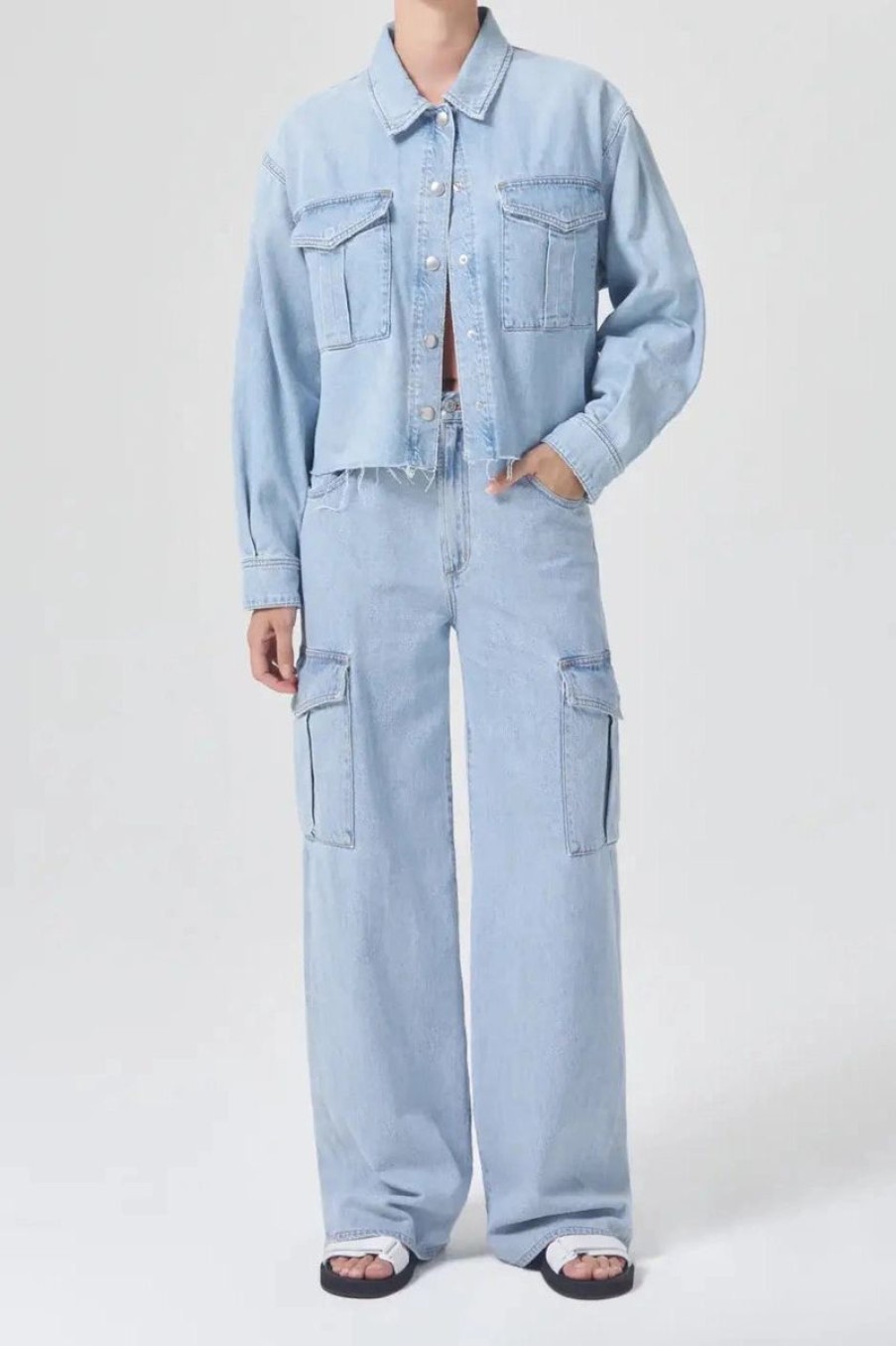 Women AGOLDE Denim | Agolde Minka Cargo Jeans In Realm