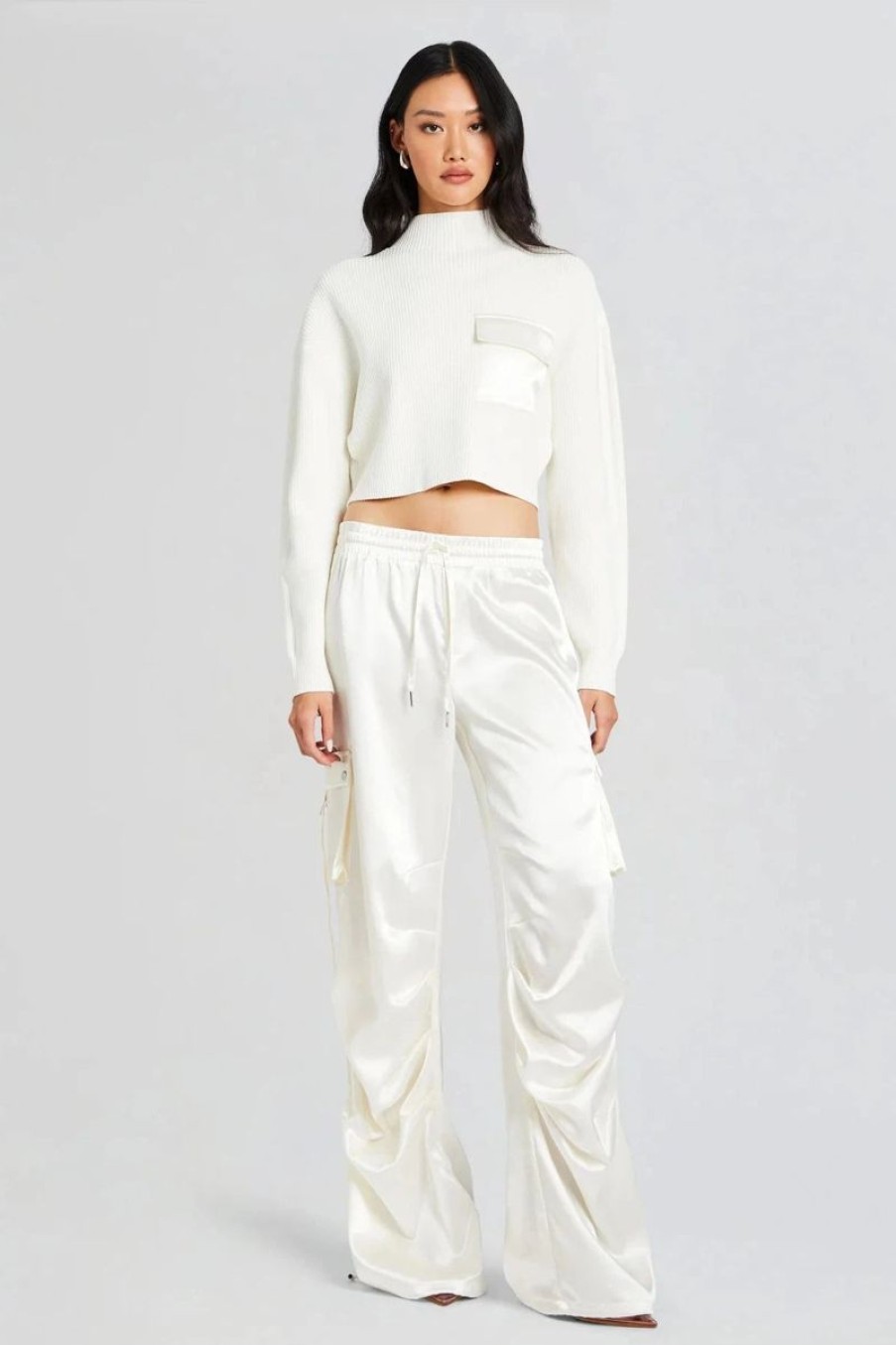 Women SEROYA Pants | Seroya Finley Cargo Pant In Winter White