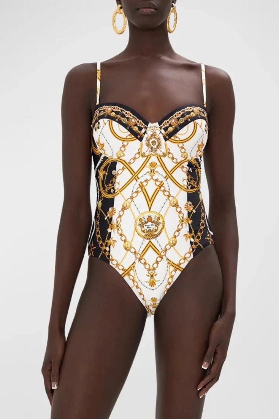 Women CAMILLA Swimwear & Coverups | Camilla Balconete Underwire One Piece In Coast To Coast