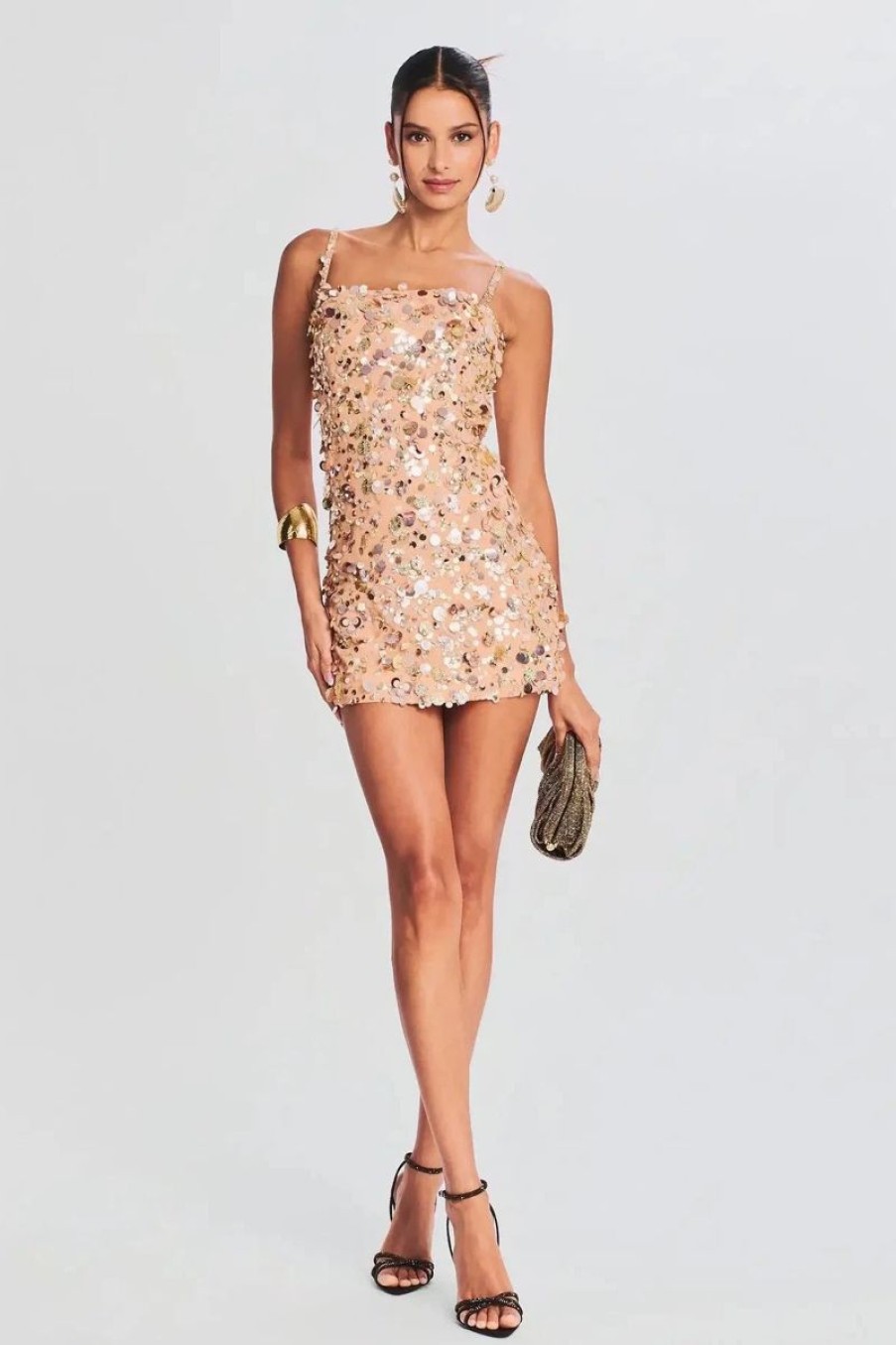 Women RETROFETE Dresses | Retrofete Zhuri Dress In Gold Seashell