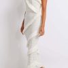 Women PATBO Dresses | Patbo Crochet Strapless Fringe Trim Maxi Dress In Ivory