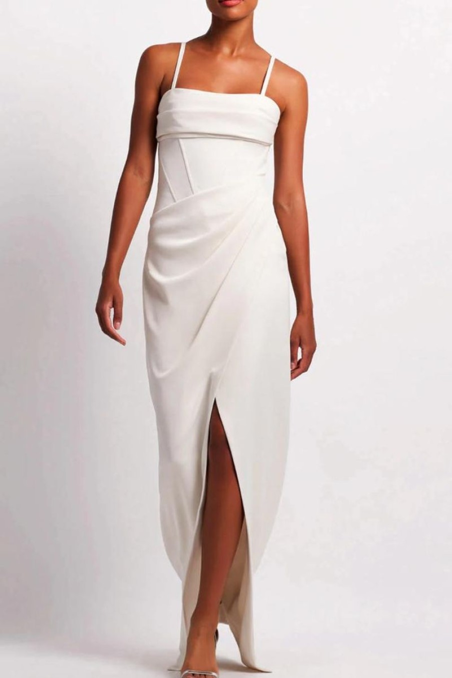 Women PATBO Dresses | Patbo Draped Maxi Dress In Ivory