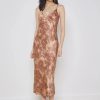 Women L'AGENCE Dresses | L'Agence Seridie Slip Dress In Macaroon M Safari Scnc