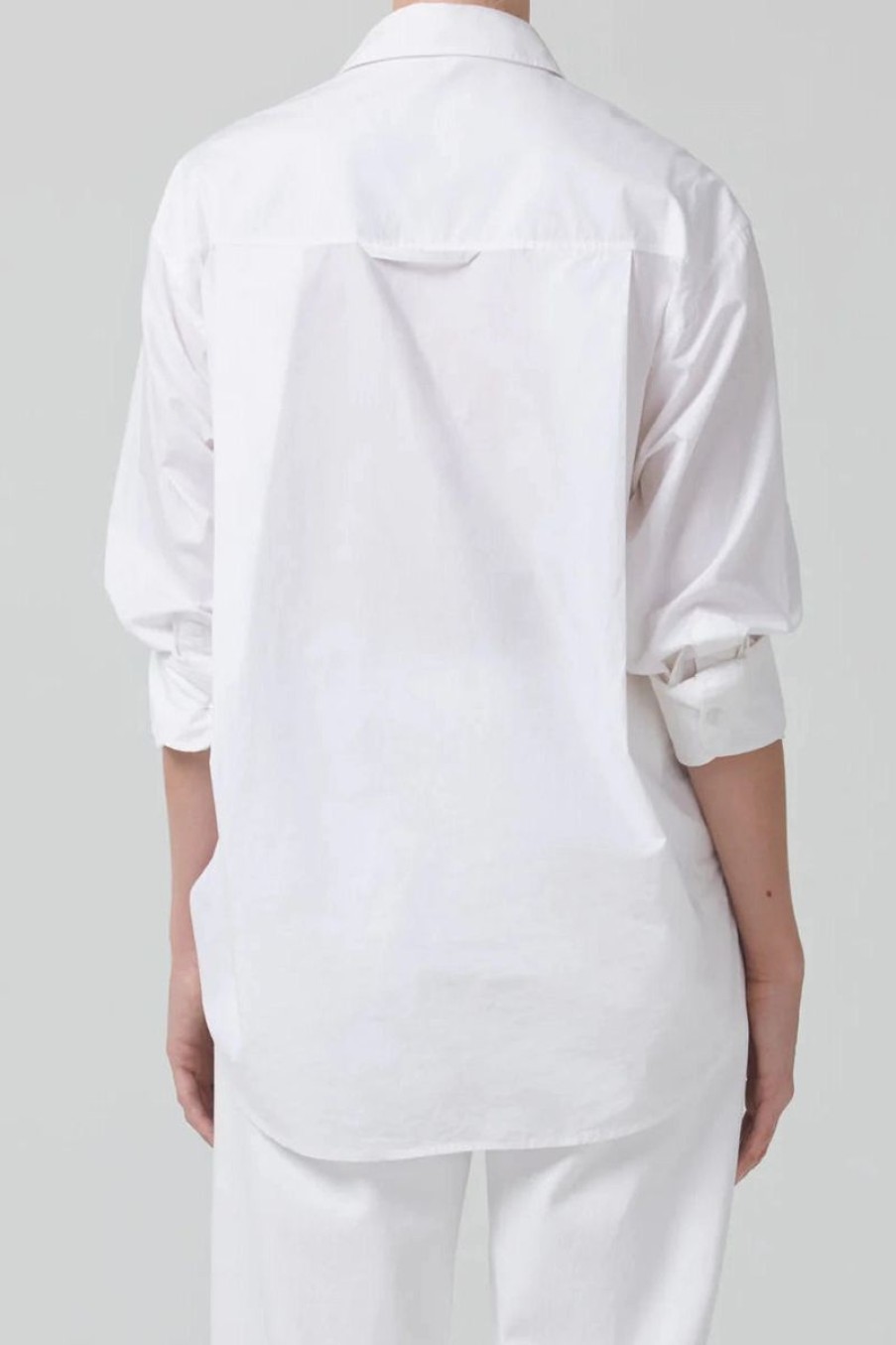 Women CITIZENS OF HUMANITY Tops | Citizens Of Humanity Kayla Shirt In Optic White