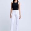 Women L'AGENCE Denim | L'Agence Ruth H/R Straight Raw In Blanc