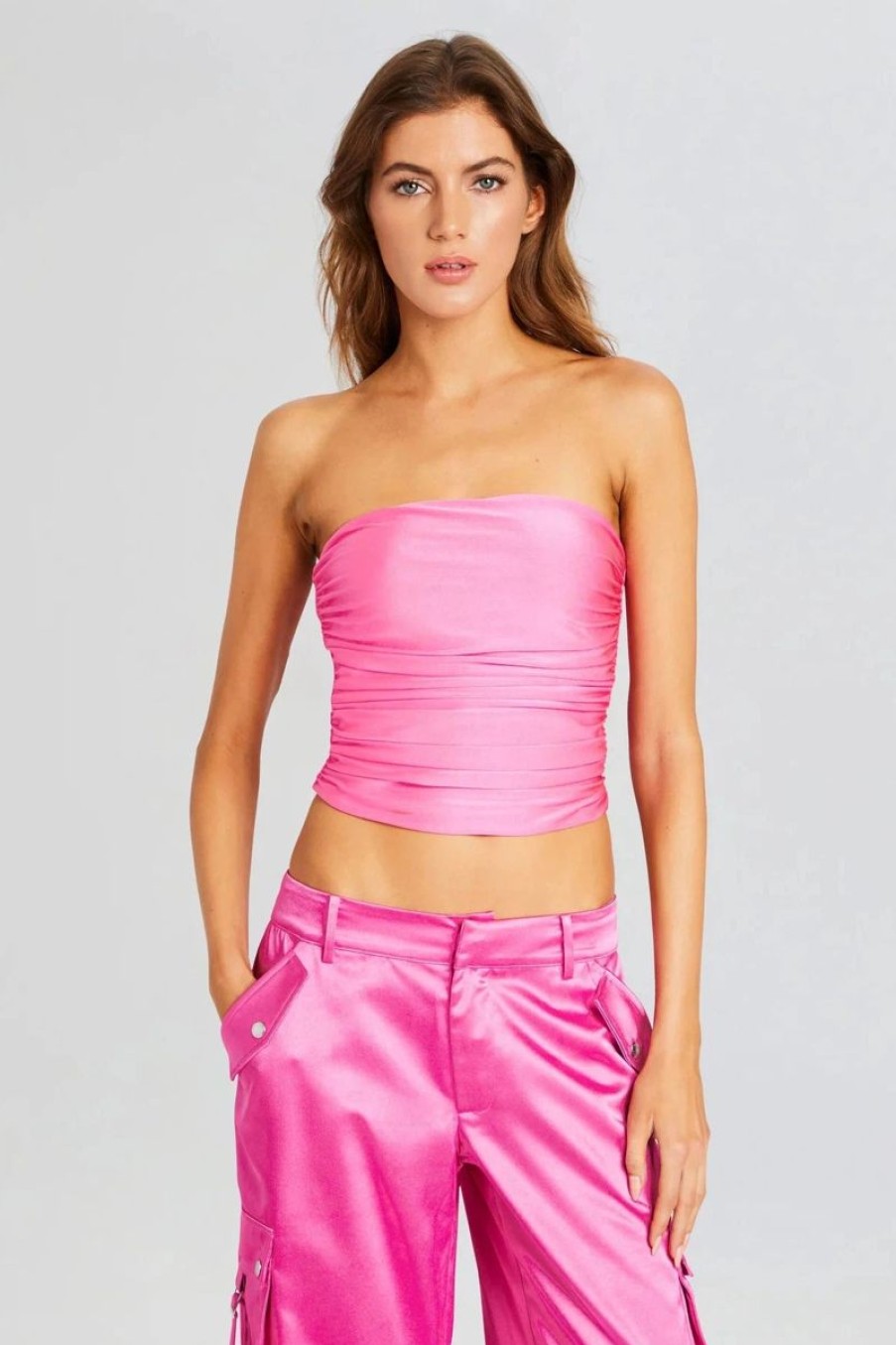 Women SEROYA Tops | Seroya Debbi Top In Malibu Pink