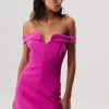 Women MISHA Dresses | Misha Trixie Off Shoulder Mini Dress In Pink Berry