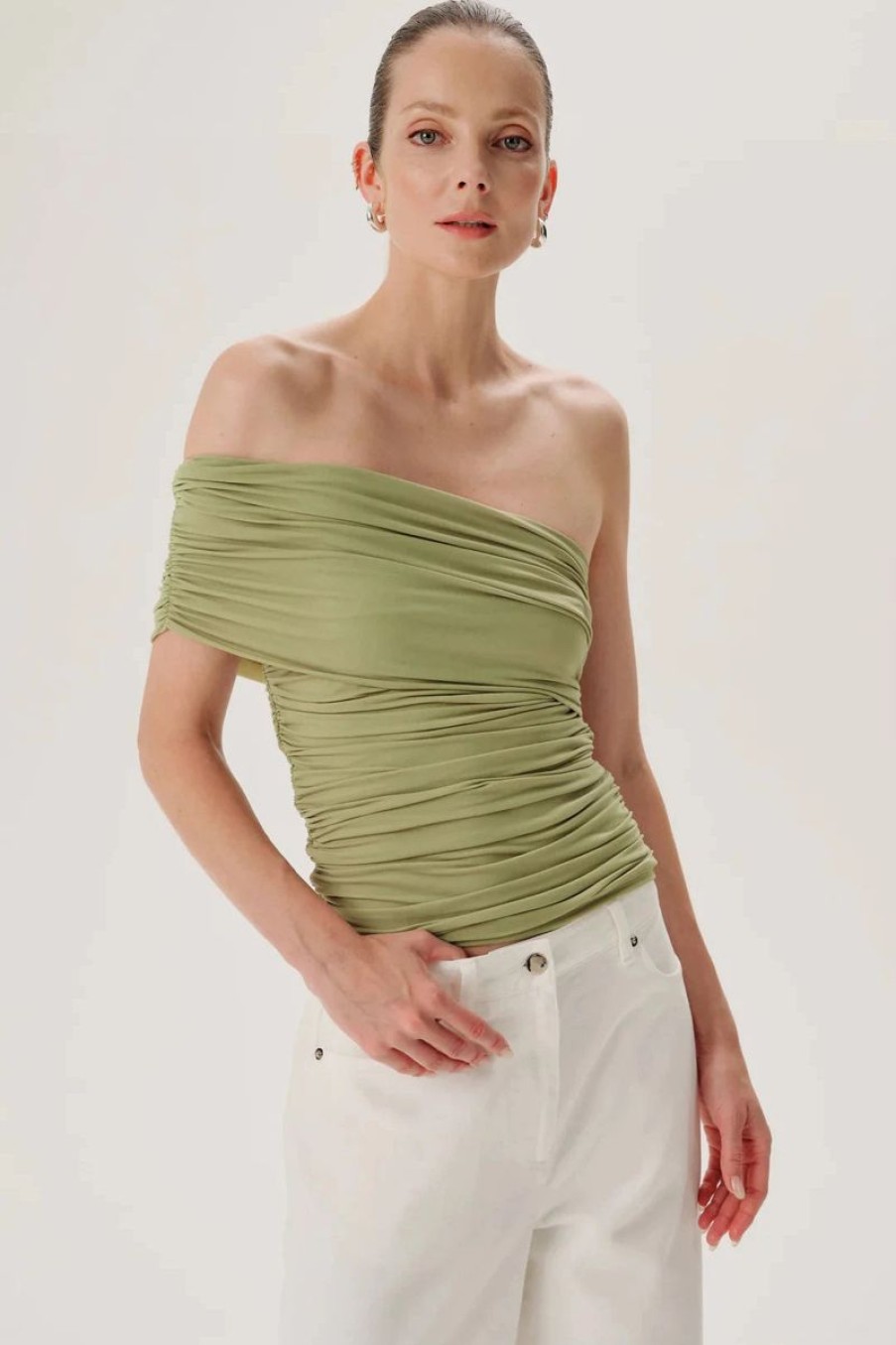 Women RONNY KOBO Tops | Ronny Kobo Ranada Top In Pistachio