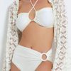 Women PATBO Swimwear & Coverups | Patbo Crochet Sleeve Bikini Top In Ivory