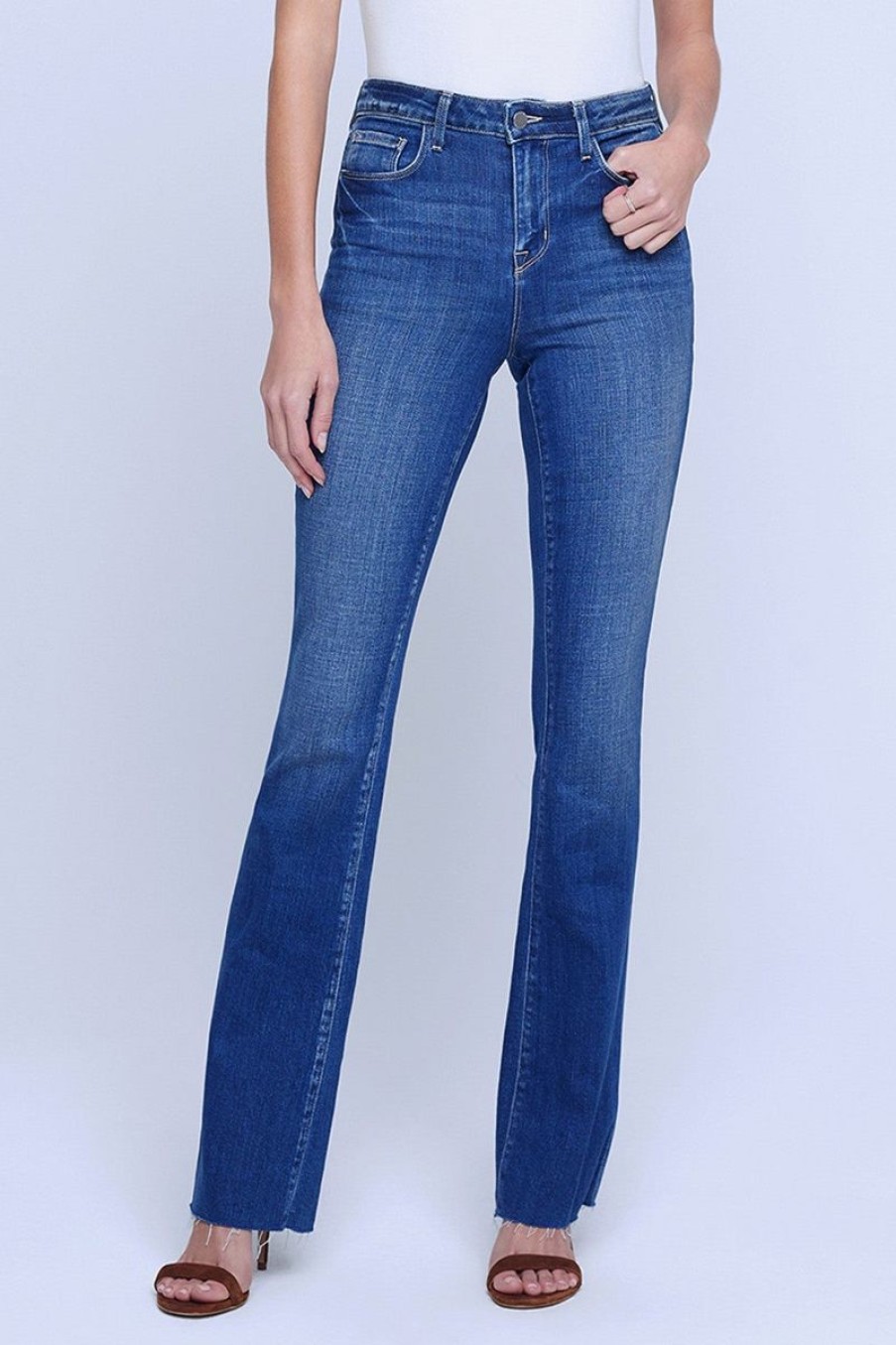 Women L'AGENCE Denim | L'Agence Ruth H/R Straight In Hasting