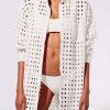 Women SOLID & STRIPED Swimwear & Coverups | Solid & Striped Oxford Tunic In Marshmallow Eyelet