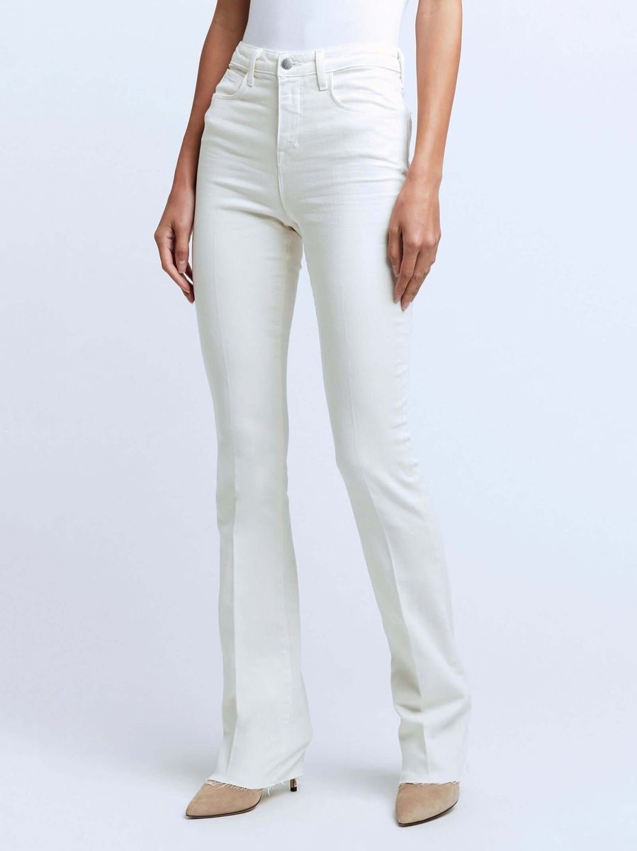 Women L'AGENCE Denim | L'Agence Ruth H/R Straight In Vintage White