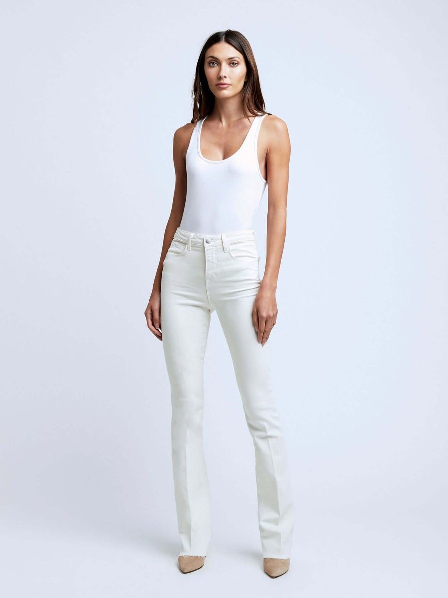 Women L'AGENCE Denim | L'Agence Ruth H/R Straight In Vintage White