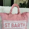 Women MC2 SAINT BARTH Bags | Mc2 Saint Barth Vanity Bag In Pink St Barth Stripe