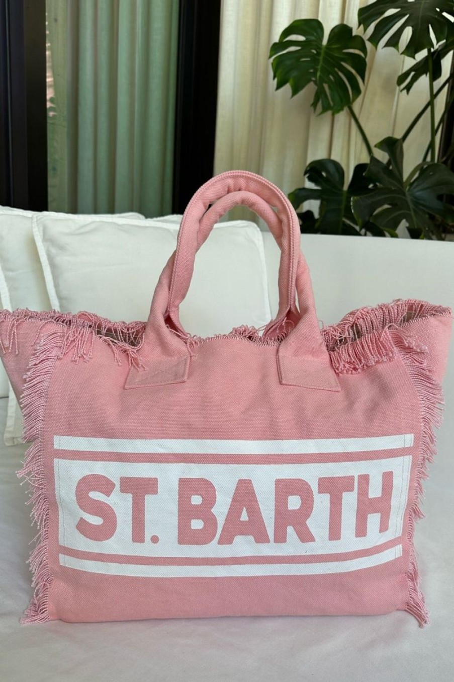 Women MC2 SAINT BARTH Bags | Mc2 Saint Barth Vanity Bag In Pink St Barth Stripe