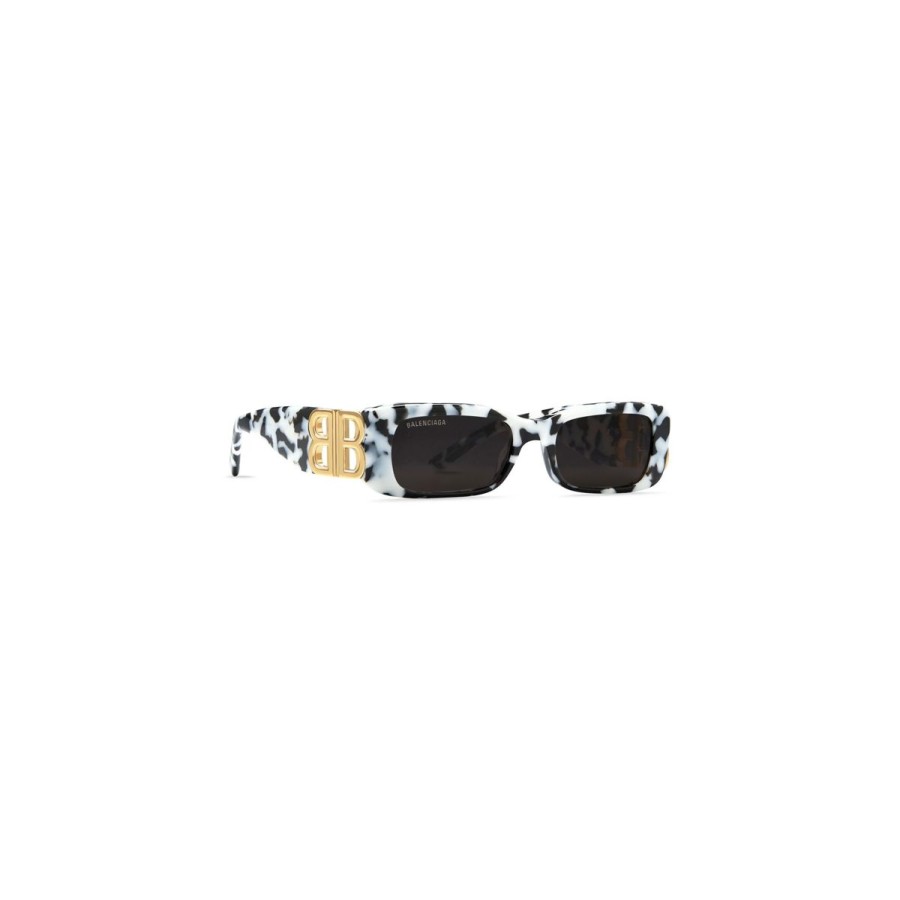 Women BALENCIAGA Sunglasses | Balenciaga Dynasty Rectangle Sunglasses In Havana/Grey