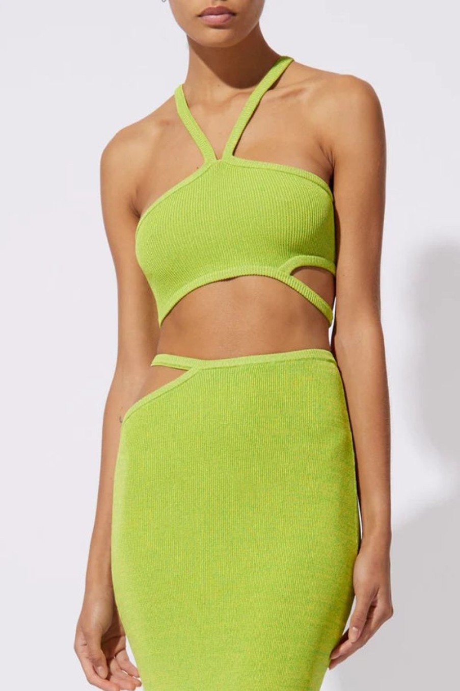 Women SOLID & STRIPED Sets | Solid & Striped Cindy Top In Lime X Citron