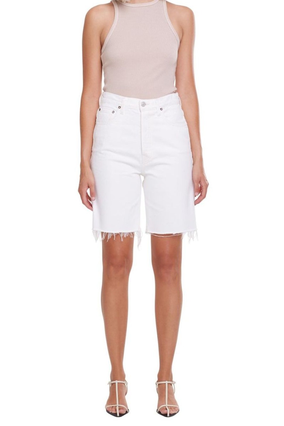 Women AGOLDE Denim | Agolde 90S Pinch Waist Short In Porcelain