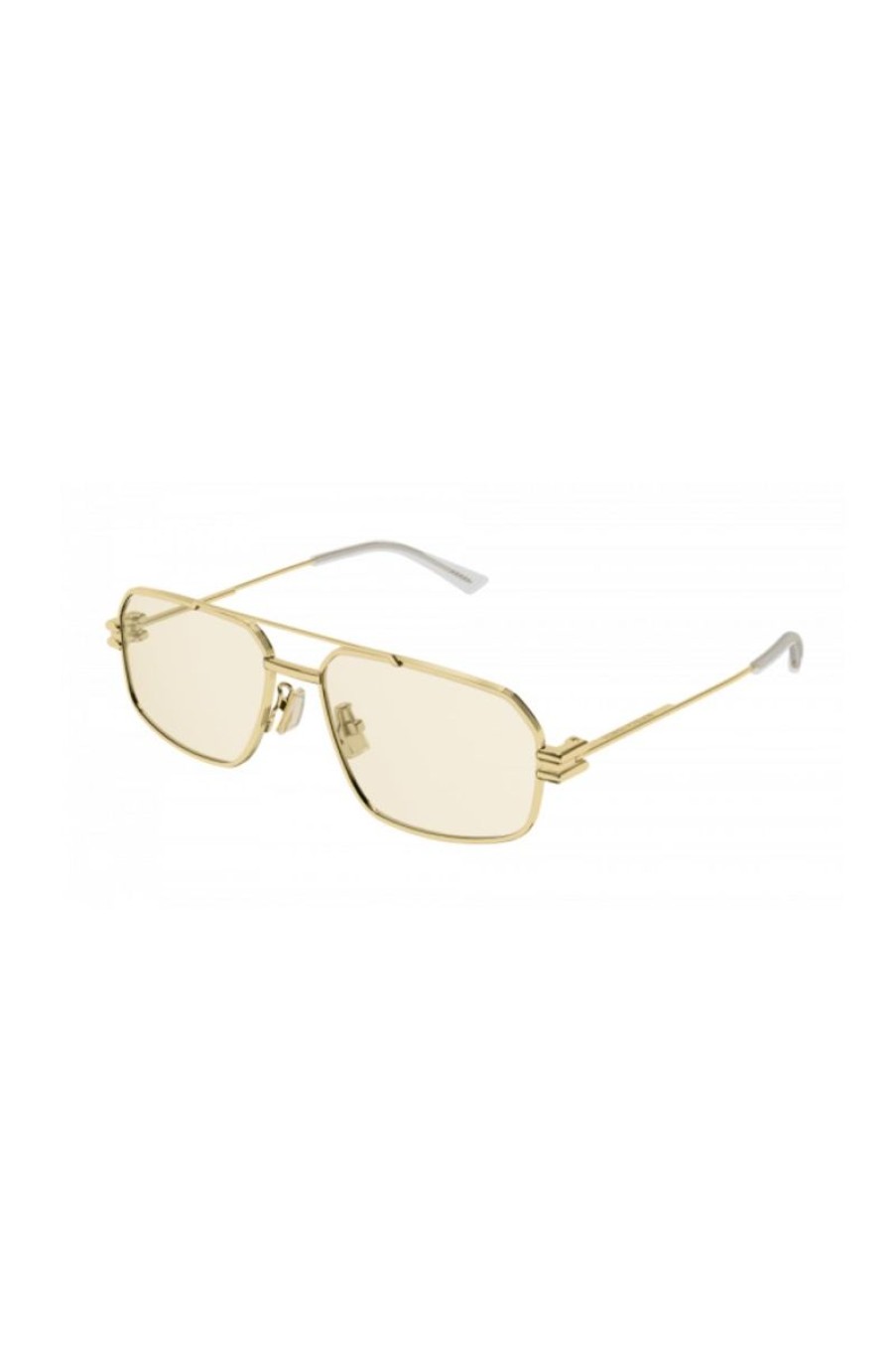 Women BOTTEGA VENETA Sunglasses | Bottega Veneta Aviator Sunglasses In Gold/Gold/Yellow