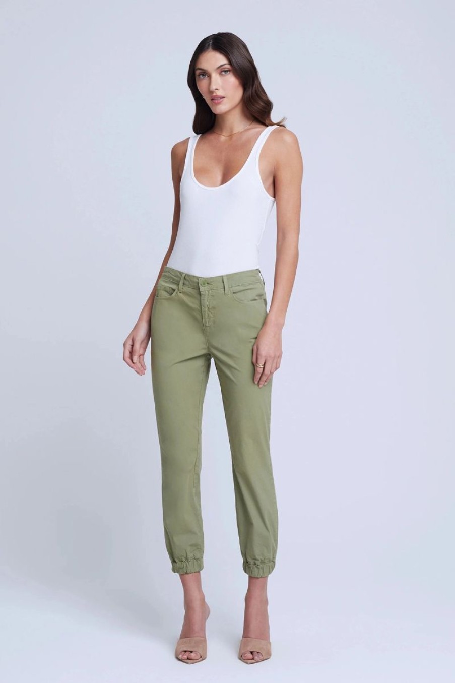 Women L'AGENCE Pants | L'Agence Mirabel M/R Flight Pant In Soft Army