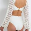 Women PATBO Swimwear & Coverups | Patbo Mid Rise Bikini Bottom In Ivory