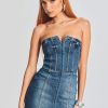 Women RETROFETE Dresses | Retrofete Andreia Denim Dress In Bailey