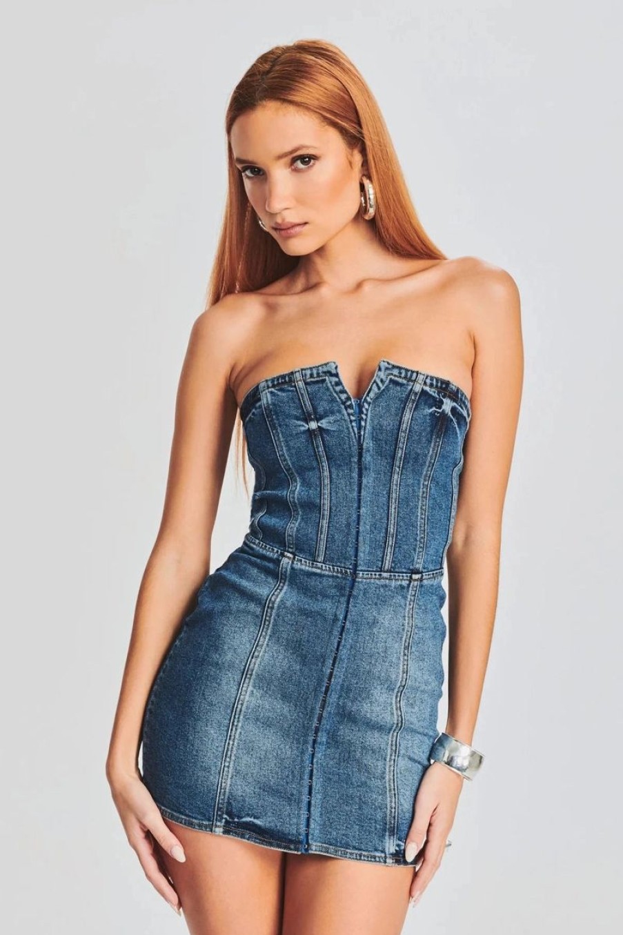 Women RETROFETE Dresses | Retrofete Andreia Denim Dress In Bailey