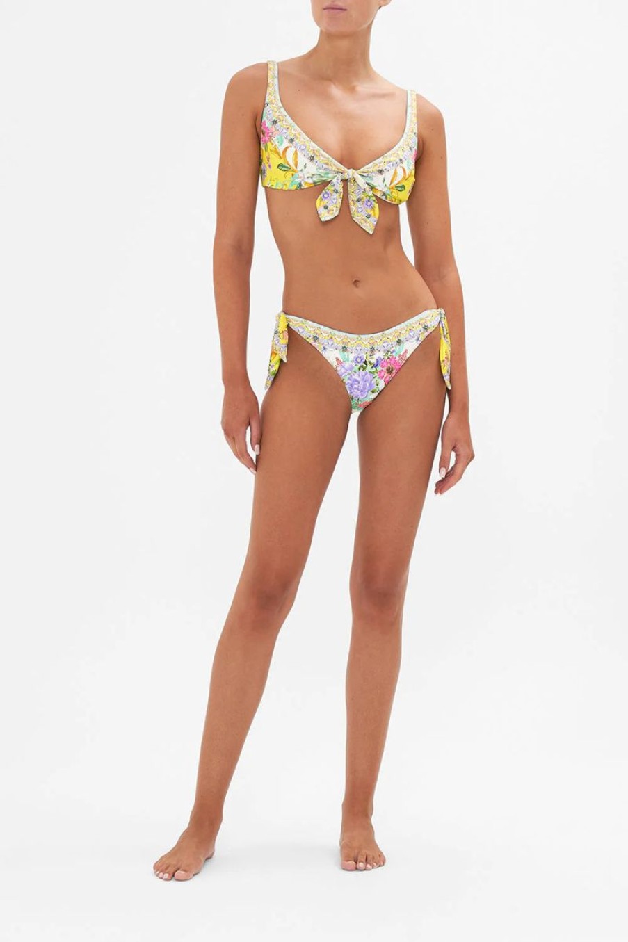 Women CAMILLA Swimwear & Coverups | Camilla Tie Front Bra Bikini Top In Caterina Spritz