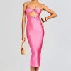 Women SHANI SHEMER Dresses | Shani Shemer Ida Lycra Midi Dress In Rose Blossom