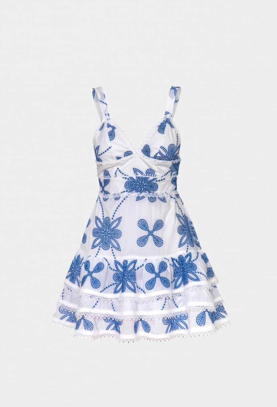 Women WAIMARI Dresses | Waimari Tina Mini Dress In White/Blue