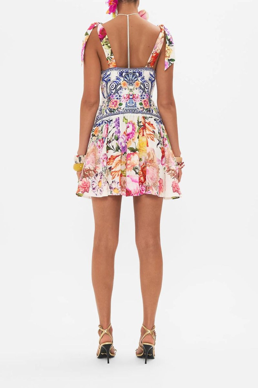 Women CAMILLA Dresses | Camilla Tie Shoulder Short Dress In Dutch Is Life