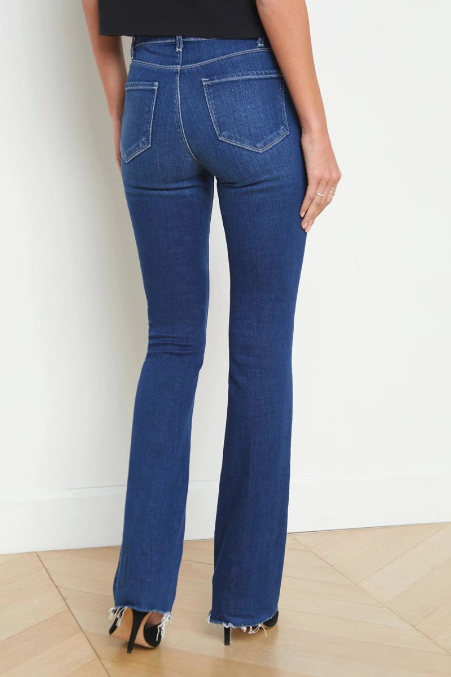 Women L'AGENCE Denim | L'Agence Ruth H/R Straight In Sutton