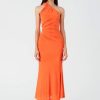 Women MISHA Dresses | Misha Dune Midi Dress In Vermillion Red