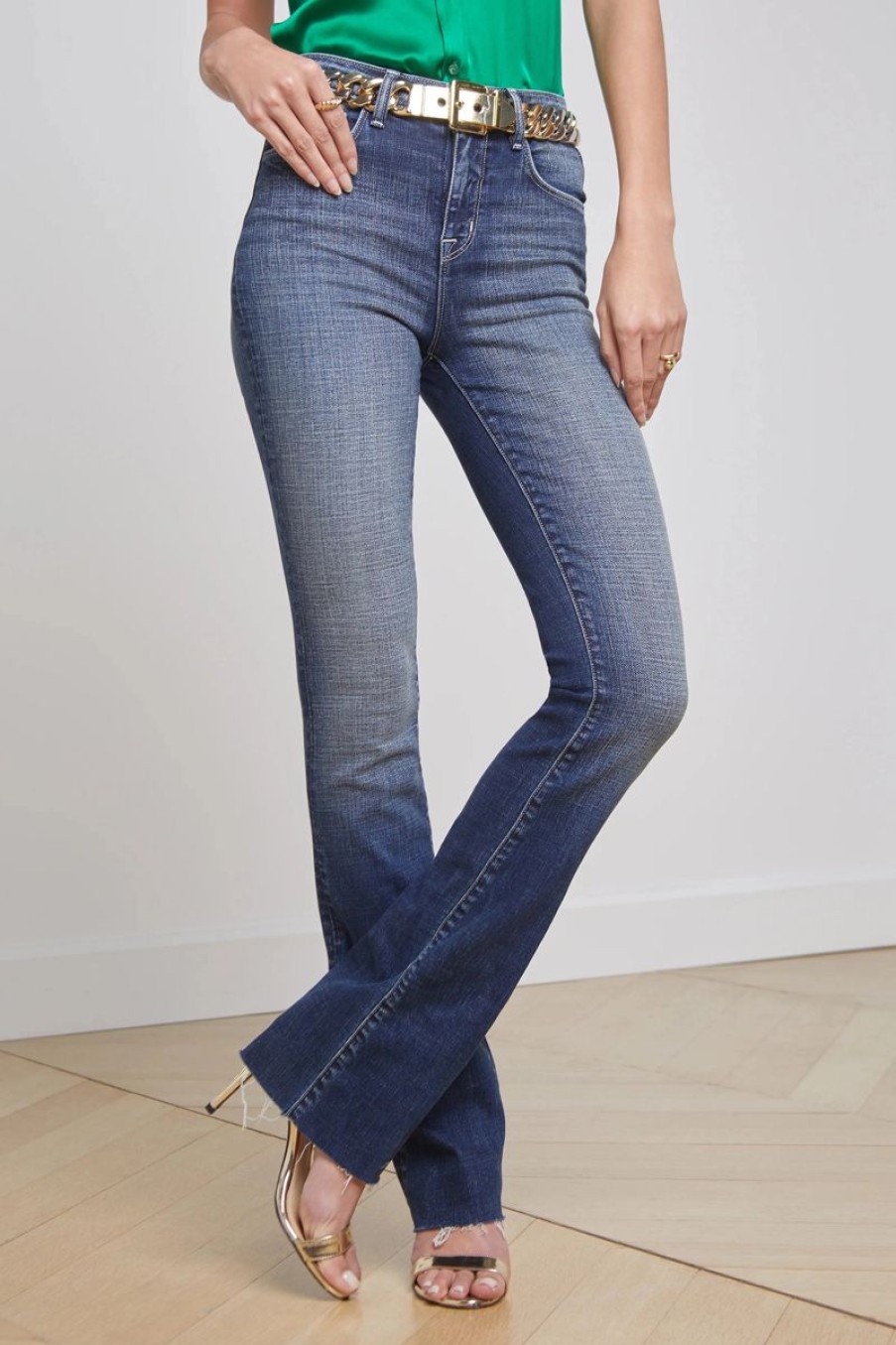 Women L'AGENCE Denim | L'Agence Ruth H/R Straight In Naples