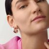 Women JENNY BIRD Jewelry | Jenny Bird Tome Large Hoop Earrings In Silver