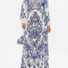 Women CAMILLA Dresses | Camilla Kimono Sleeve Dress With Shirring Detail In Glaze And Graze