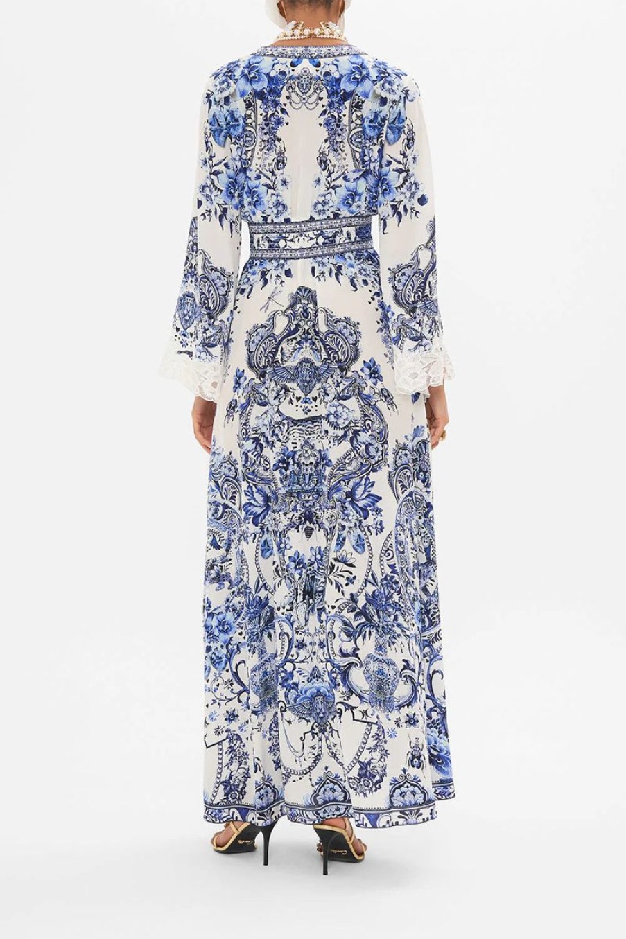 Women CAMILLA Dresses | Camilla Kimono Sleeve Dress With Shirring Detail In Glaze And Graze